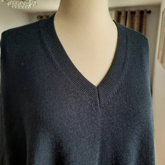 Orvis marino wool navy poncho EUC - Picture 3 of 7